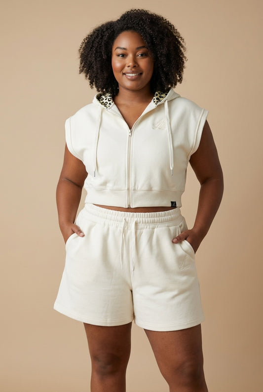 Legacy Crown 450 GSM Cropped Hoodie & Shorts Set